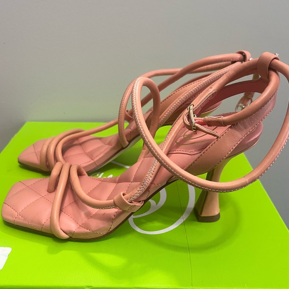 Sam Edelman Maven Leather Padded Pink Strappy Sandals NEW - Picture 5 of 9